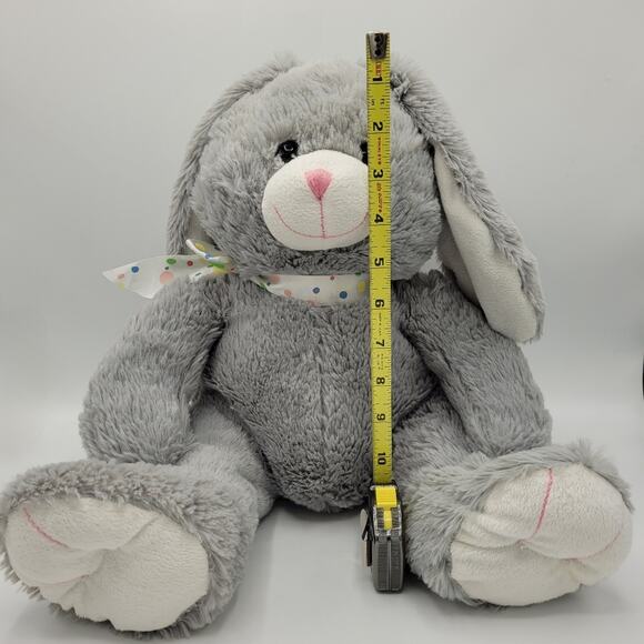 Tom's Toy International Gray Plush Lop Eared Easter Bunny Rabbit Stuffed Animal - Picture 11 of 12